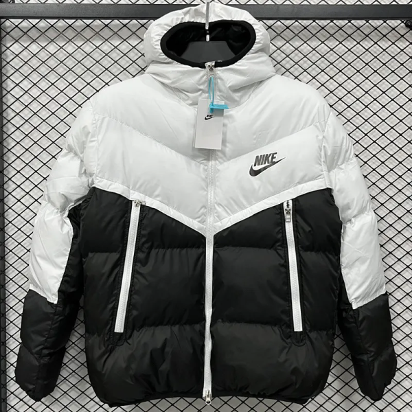 25-26 CV003 NK White Black Hooded Cotton Coat #棉衣
