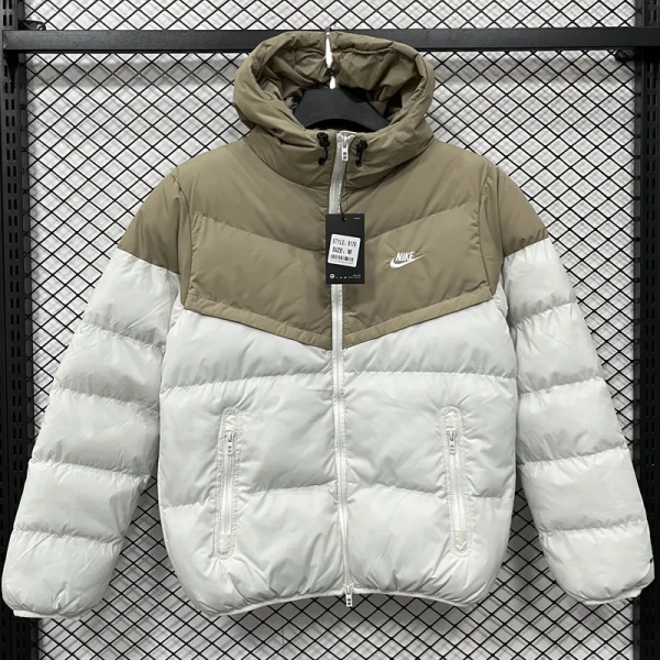 25-26 LT871 NK Khaki White Hooded Cotton Coat #棉衣