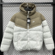 25-26 LT871 NK Khaki White Hooded Cotton Coat #棉衣