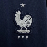 2014 France Home Long Sleeve Retro Soccer Jersey (长袖)