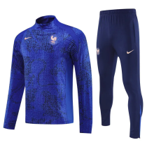 25-26 France Fancy blue Half Pull Tracksuit (半拉链)