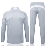 25-26 RMA Grey white Kids Half Pull Tracksuit #E25182(童装)(半拉链)