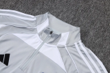 25-26 RMA Grey white Kids Half Pull Tracksuit #E25182(童装)(半拉链)