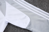 25-26 RMA Grey white Kids Half Pull Tracksuit #E25182(童装)(半拉链)