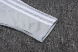 25-26 RMA Grey white Kids Half Pull Tracksuit #E25182(童装)(半拉链)