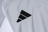 25-26 RMA Grey white Kids Half Pull Tracksuit #E25182(童装)(半拉链)