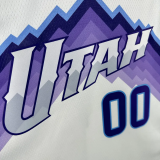 25-26 JAZZ MARKKANEN #00 White Top Quality Hot Pressing NBA Jersey