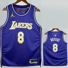 25-26 Lakers BRYANT #8 Purple Top Quality Hot Pressing NBA Jersey (Trapeze Edition) 飞人版