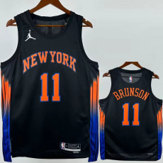 25-26 KNICKS BRIDGES #25 Black Top Quality Hot Pressing NBA Jersey