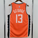 25-26 Clippers GEORGE #13 Orange City Edition Top Quality Hot Pressing NBA Jersey