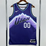 25-26 JAZZ MARKKANEN #00 Purple Top Quality Hot Pressing NBA Jersey