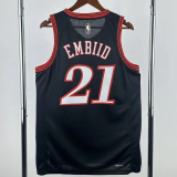 25-26 76ERS EMBIID #21 Black Top Quality Hot Pressing NBA Jersey (V领)
