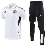 25-26 Man Utd White Short shirts and Long trousers Suit