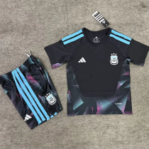 26-27 Argentina Black Goalkeeper Kids Soccer Jersey