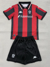 25-26 OGC Nice Home Kids Soccer Jersey
