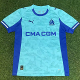 25-26 Marseille Lake blue Goalkeeper Fans Soccer Jersey