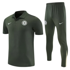 25-26 CHE Army green Short shirts and Long trousers Suit