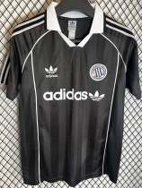 2025 Ad Three Stripes Classic Edition Black Polo Short Sleeve 黑(经典版)