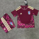 26-27 Italy Brown Red Goalkeeper Kids Soccer Jersey