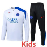 25-26 PSG White Kids Half Pull Tracksuit #E25192(童装)(半拉链) 25-26 PSG White Kids Half Pull Tracksuit #E25192(童装)(半拉链)
