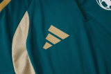26-27 Saudi Arabia Dark green Half Pull Tracksuit #B26007(半拉链)