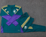 26-27 Saudi Arabia Dark green Half Pull Tracksuit #B26007(半拉链)