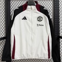 24-25 Man Utd Black White Windbreaker