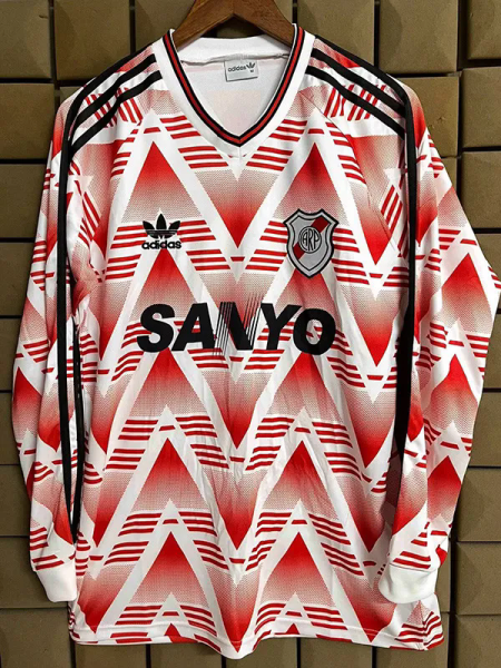 1992-1993 River Plate Home Long Sleeve Retro Soccer Jersey (长袖)