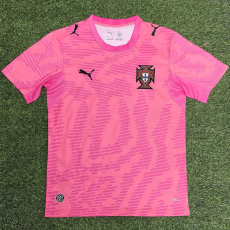 26-27 Portugal Pink Goalkeeper Fans Soccer Jersey