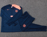 25-26 BAR Royal blue Half Pull Tracksuit #B25140(半拉链)