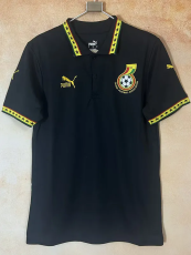25-26 Ghana Black Polo Short Sleeve (有领)