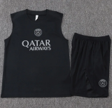 25-26 PSG Jordan Black Tank top and shorts suit #D25278
