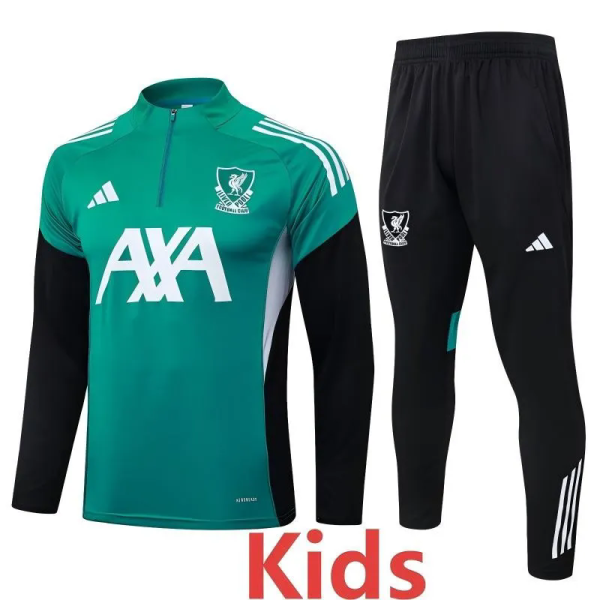 25-26 LIV Green Kids Half Pull Tracksuit #E25211(童装)(半拉链)