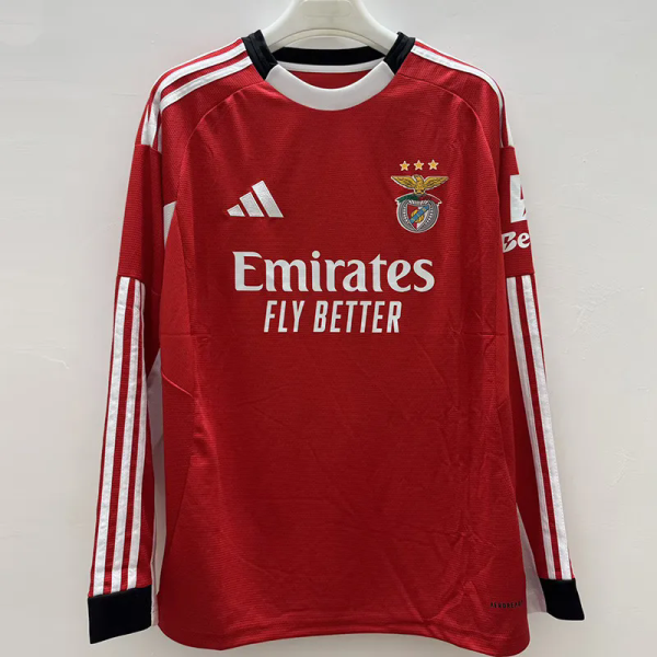 25-26 Benfica Home Long Sleeve Soccer Jersey (长袖)