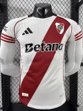 25-26 River Plate Home Long Sleeve Player Version Soccer Jersey (长袖球员)
