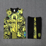 25-26 Brazil Yellow Tank top and shorts suit