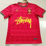 25-26 Brazil Red Special Edition Training shirts (Print Personalized AD) (圆领)