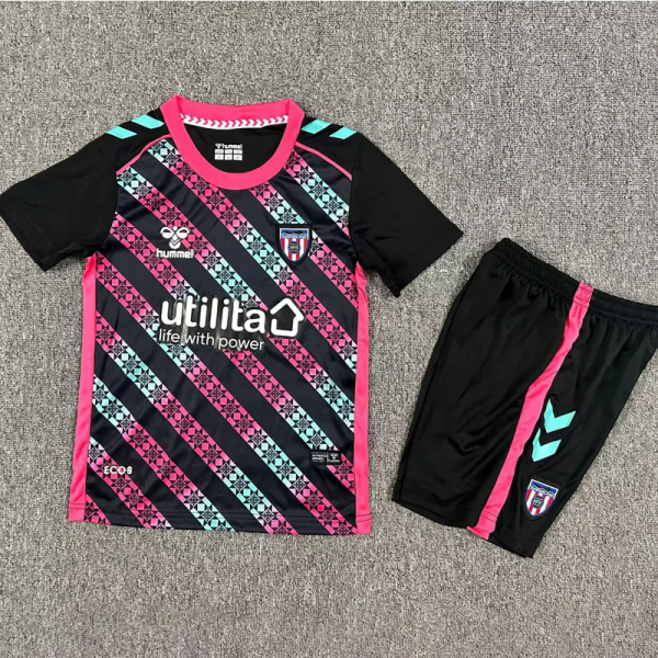 25-26 Sunderland Black GoalKeeper Kids Soccer Jersey