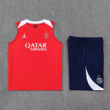 25-26 PSG Jordan Red Tank top and shorts suit