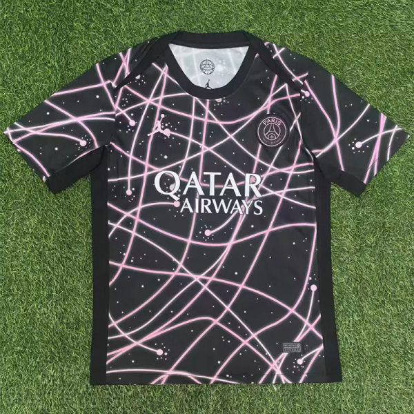 25-26 PSG Pink Black Fans Training shirts