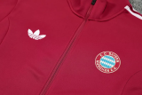 25-26 Bayern Jujube red Jacket Tracksuit