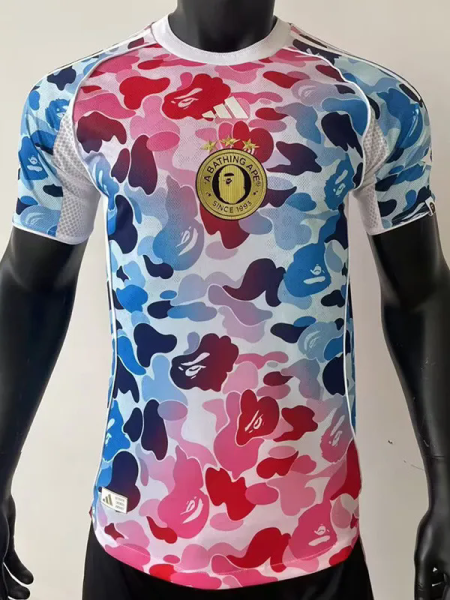 25-26 Bathing APE Blue Pink Special Edition Player Version Training shirts