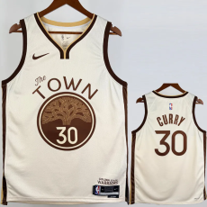 25-26 WARRIORS CURRY #30 Khaki City Edition Top Quality Hot Pressing NBA Jersey (V领)