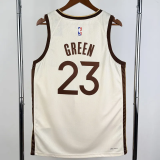 25-26 WARRIORS GREEN #23 Khaki City Edition Top Quality Hot Pressing NBA Jersey (V领)