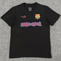 25-26 BAR Black High Quality Casual T-Shirt #圆领彩标
