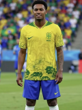26-27 Brazil Yellow Special Edition Training shirts 花图