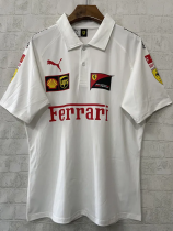 25-26 F1 Ferrari White Casual Polo Racing Suit (有领)