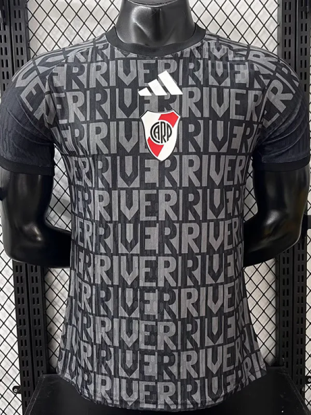 26-27 River Plate Black Player Version Training shirts