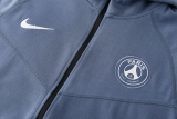 26-27 PSG Gray blue Hoodie Jacket Tracksuit #01