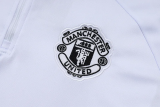 25-26 Man Utd White Half Pull Tracksuit (半拉链)